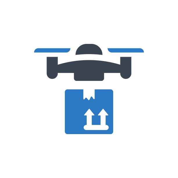 包裹无人机送货图标图片下载