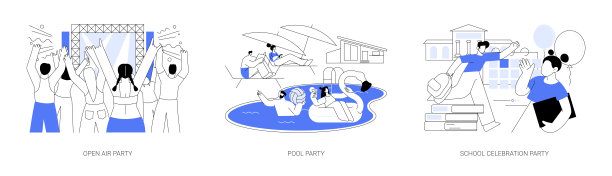 事件策划抽象概念矢量插图。图片下载