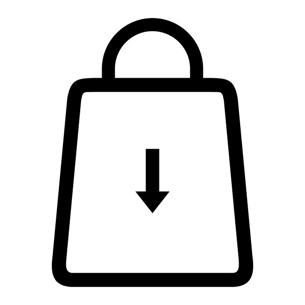 购物袋图标矢量插图图片下载