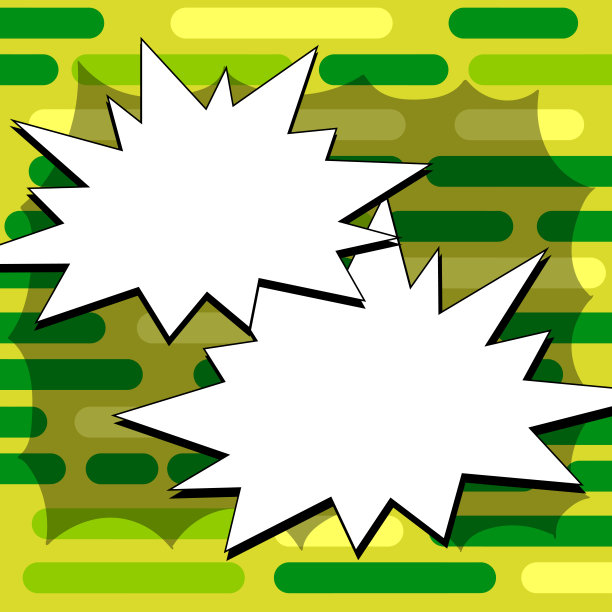 漫画设计框架。美丽的相框设置与Boom气泡为设计拼贴，滑稽可爱的漫画照片收集的孩子，设计图纸图片下载