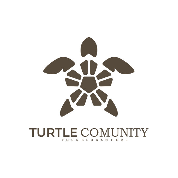 海龟矢量设计说明组符号图片下载