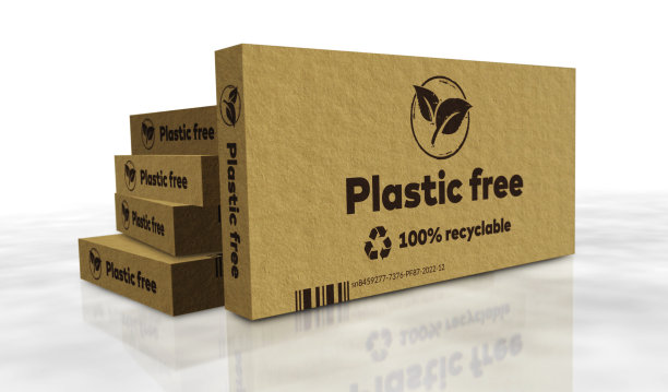 无塑料和环保包装3d插图图片下载