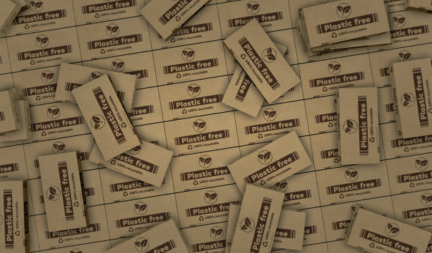 无塑料和环保包装3d插图图片下载