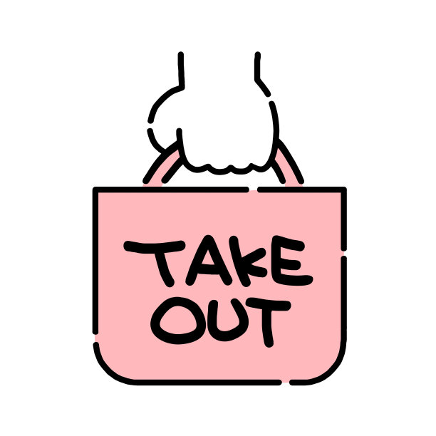 外卖带回家购物购物袋手提袋图片下载