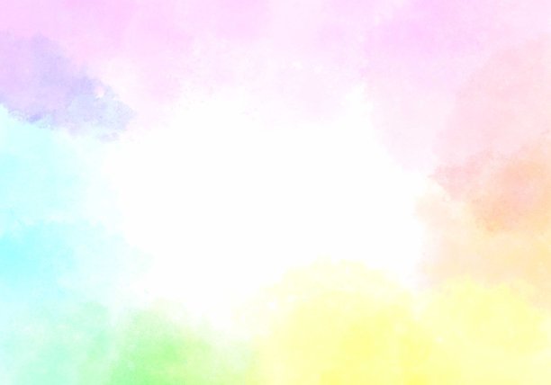 简单的彩虹彩盒水彩图片下载