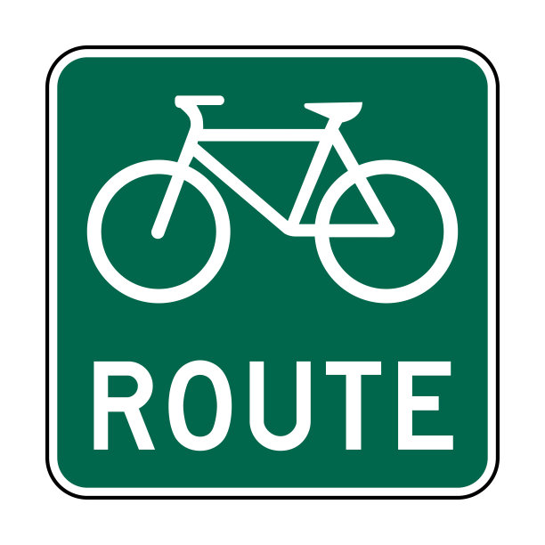 自行车路线符号图标图片下载