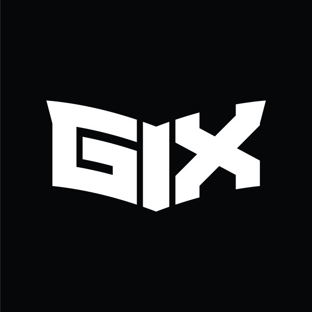GX标志单字母盾牌切片形状设计图片下载