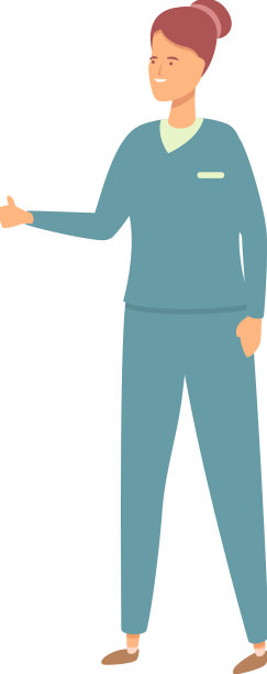 女性物理治疗师图标卡通图片下载