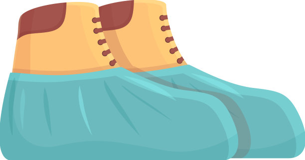 清洁鞋套图标卡通医疗图片下载