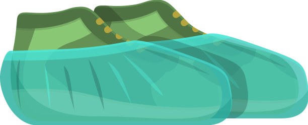 细菌鞋套图标卡通医疗图片下载