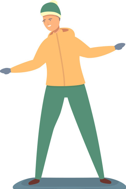 单板滑雪活动图标卡通雪图片下载