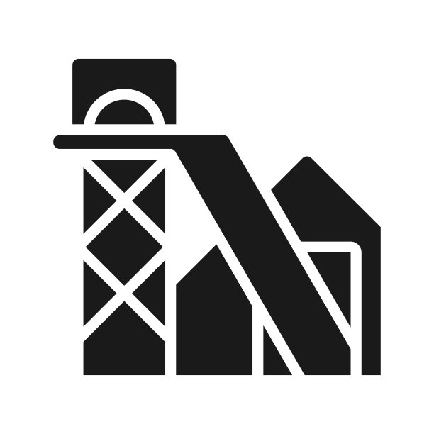 煤矿黑色字形图标图片下载