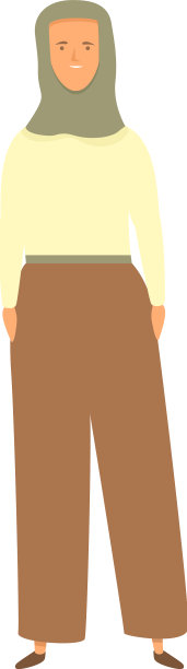 穆斯林时尚偶像卡通头巾妇女图片下载