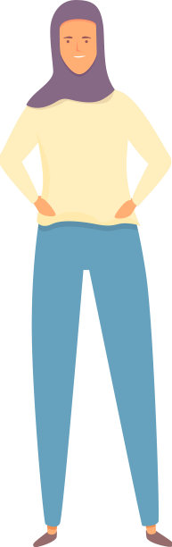 阿拉伯妇女在牛仔裤图标卡通穆斯林图片下载