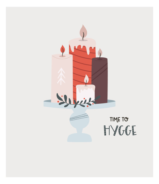 矢量组成的一套蜡烛在装饰烛台。图片下载