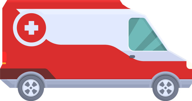 医疗救护车图标卡通事故图片下载
