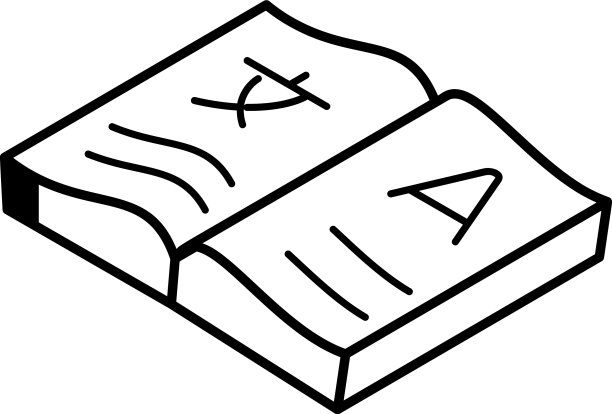 翻译书籍的现代2.5D设计图片下载