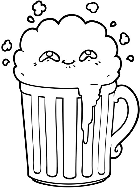快乐卡通啤酒杯图片下载