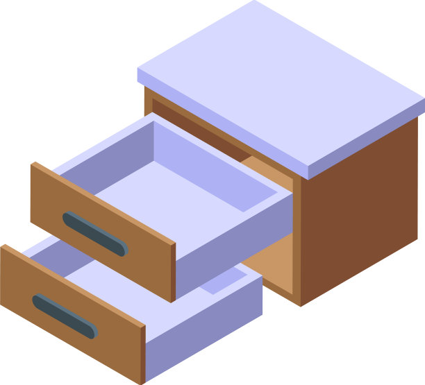 卧室抽屉图标等距家具图片下载