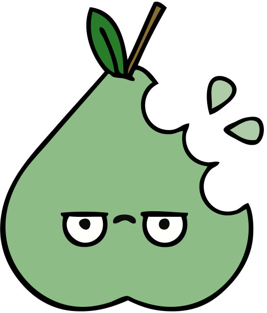 可爱的卡通绿梨图片下载