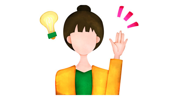 一个梳着圆髻的女人想出了一个主意图片下载