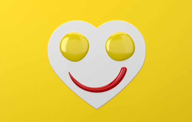 黄底心形煎蛋图片下载