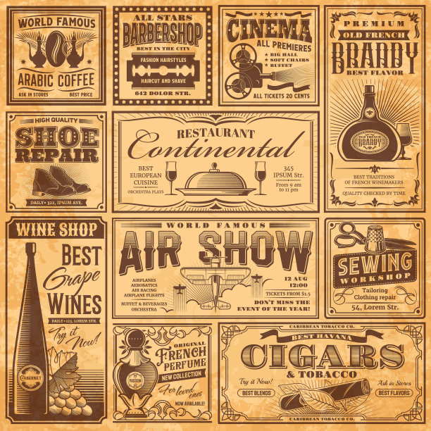 复古的报纸横幅，复古的广告图片下载