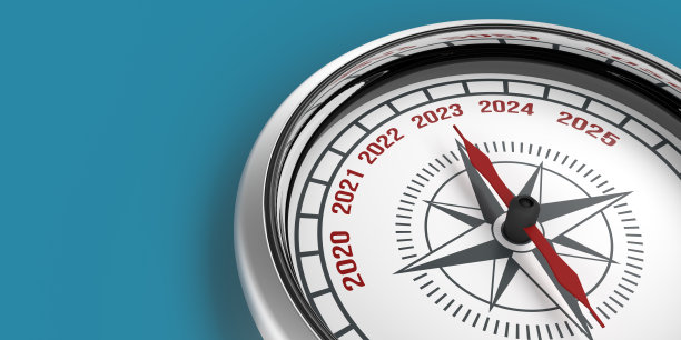 3D罗盘指针指向2023文本图片下载