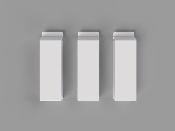 在坚实的背景上的白色饮料包装盒的3d渲染插图图片下载