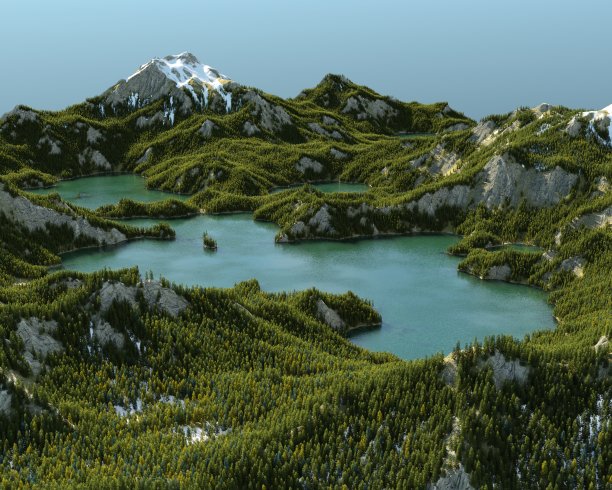 鸟瞰森林图片下载