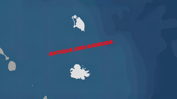世界地图上的安古瓜和巴布达图片下载