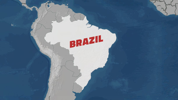 世界地图上的巴西图片下载