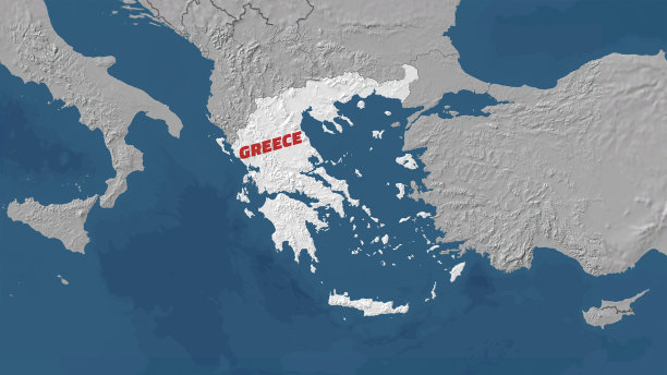 世界地图上的希腊图片下载
