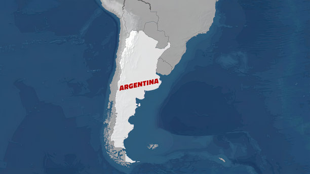 世界地图上的阿根廷图片下载
