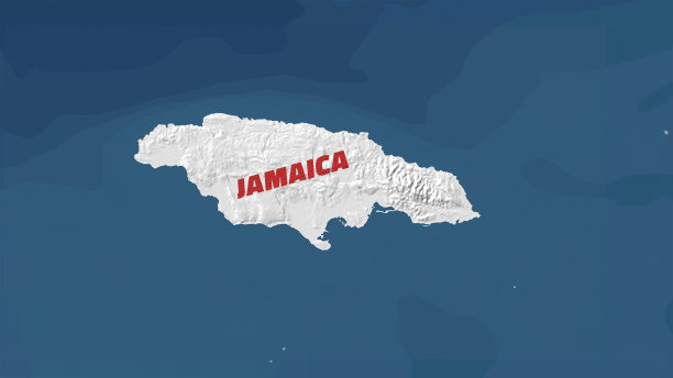 世界地图上的牙买加图片下载