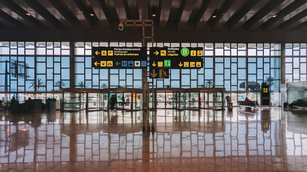 近距离观察航班时间表图片下载