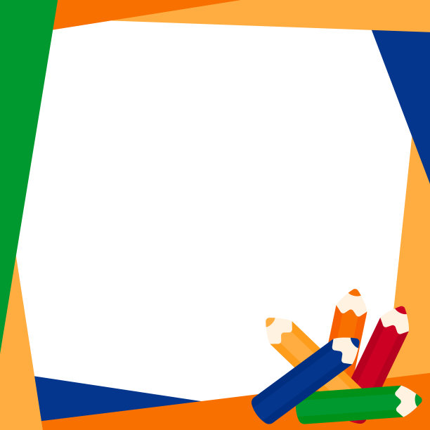 学校社交媒体帖子模板在彩色背景矢量插图框架图片下载