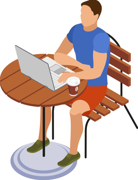 自由职业者工作户外构图图片下载