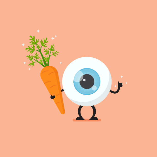眼球握着新鲜的胡萝卜图片下载