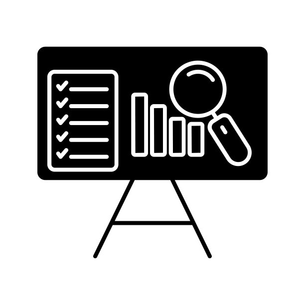演示板图标说明。项目管理相关图标。字形图标样式。简单的矢量设计可编辑图片下载