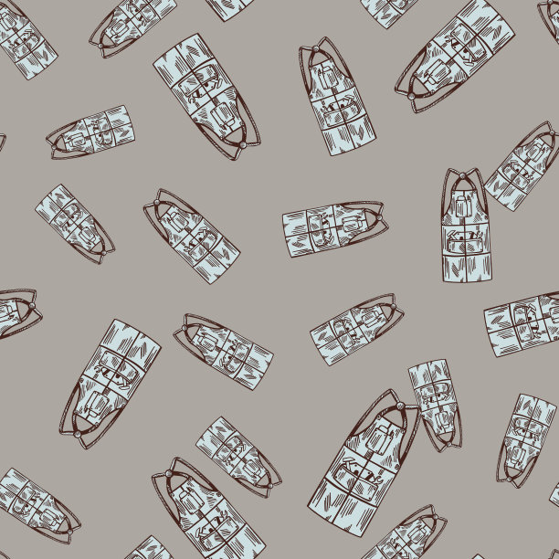 胶圈雕刻无缝图案。复古背景的厨房手绘风格。矢量重复纹理打印，织物，包装，墙纸，组织。图片下载