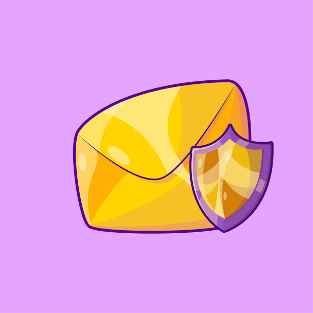 漫画风格的邮件保护插图图片下载