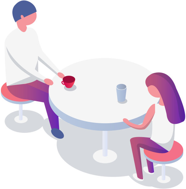 舒适和放松的咖啡馆，人们坐在桌子旁。现代咖啡馆、餐厅内的顾客图片下载