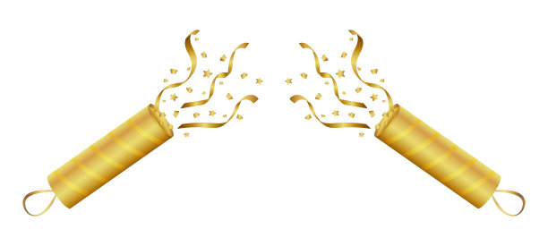 鞭炮和五彩纸屑图片下载