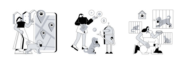 动物护理抽象概念矢量插图。图片下载