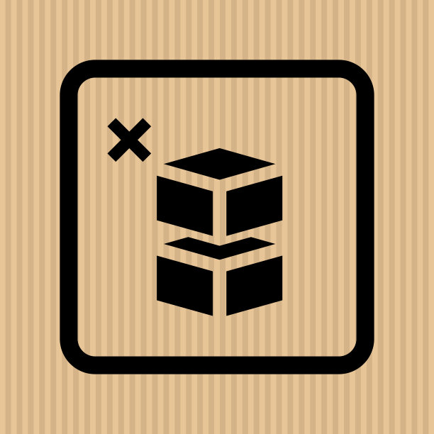 不堆叠简单的平面图标矢量插图与纸板纹理背景图片下载