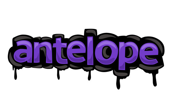 羚羊书写的白色背景涂鸦设计图片下载