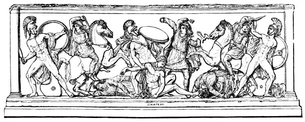 战斗中的古希腊战士，古代文明图片下载