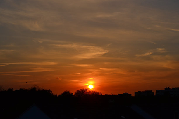 古龙水周边地区的日落图片下载