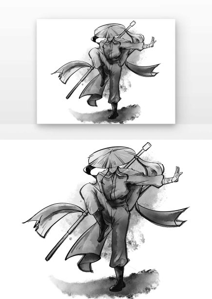 水墨武侠剑客图片下载